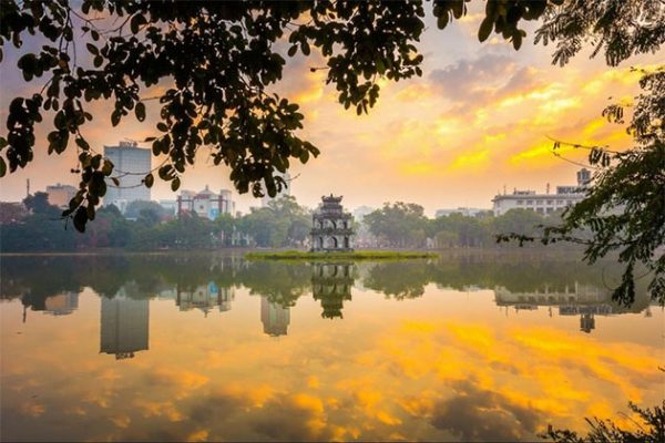 Hoan Kiem Lake Hanoi Vietnam Laos Tour