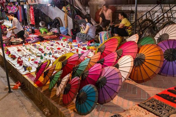 Luang Prabang Night Market 9 Days in Vietnam and Laos