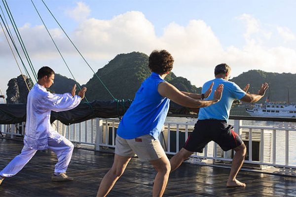 Tai Chi Exercise on Board - Southeast Asia