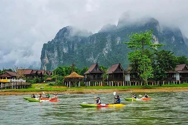 Boat Trip on Nam Song River -Indochina tour packages