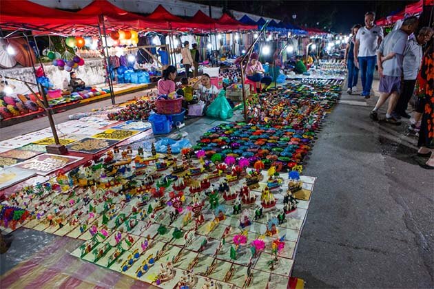 Luang Prabang Night Market - Laos Vietnam Holiday Package