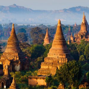 stunning view bagan myanmar in Multi-country southeast asia vacations