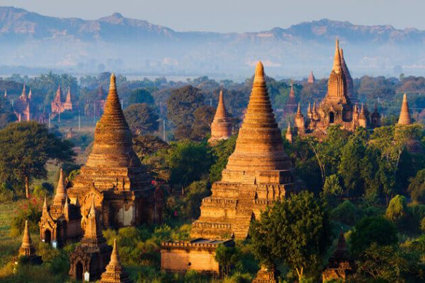 stunning view bagan myanmar in Multi-country southeast asia vacations