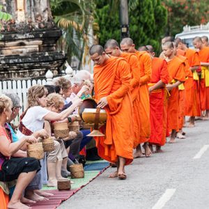 Daily Alms Giving Ceremony Luang Prabang