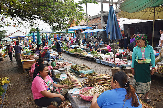 Local Market in Vang Vieng