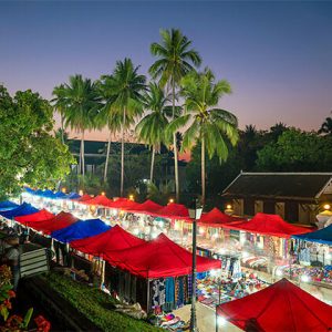 Luang Prabang Night Market -Indochina tour packages