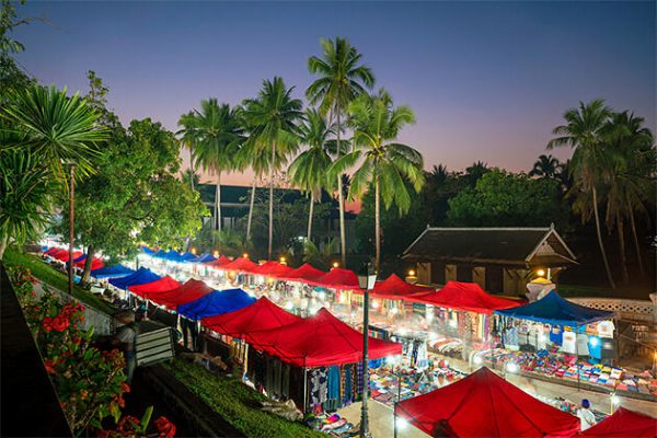 Luang Prabang Night Market -Indochina tour packages