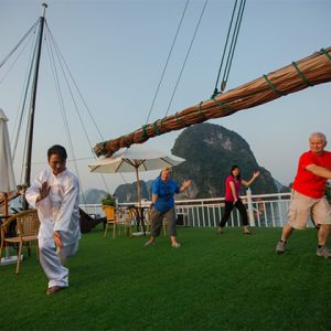 Tai Chi Exercises Halong -Indochina tour packages