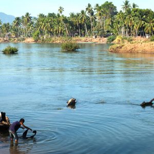 Morning view of the Mekong Rive on Don Khong