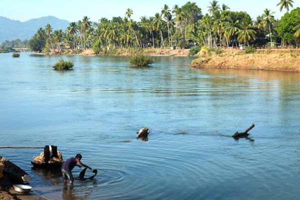 Morning view of the Mekong Rive on Don Khong