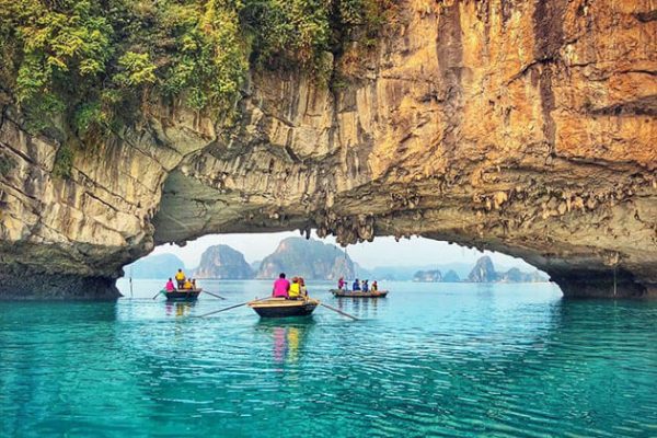 Boating around Bai Tu Long Bay in Indochina tours