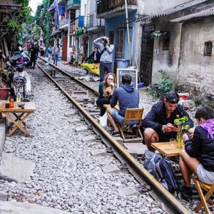 Enjoy Railway cafe from Vietnam Cambodia tour