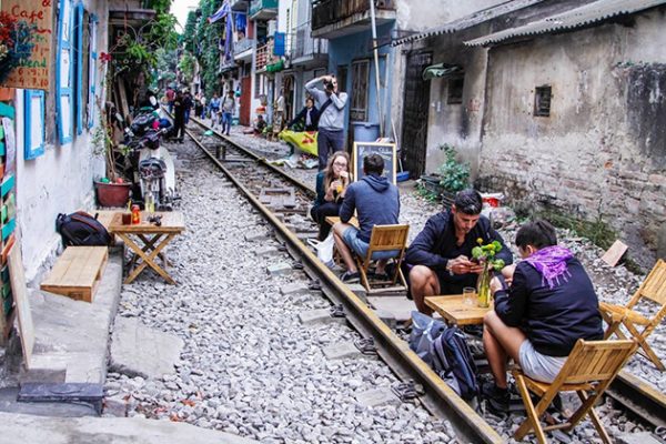 Enjoy Railway cafe from Vietnam Cambodia tour