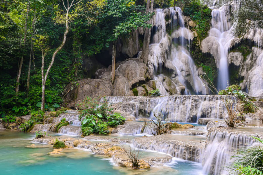 Khouang-Si-waterfall-Indochina tour packages