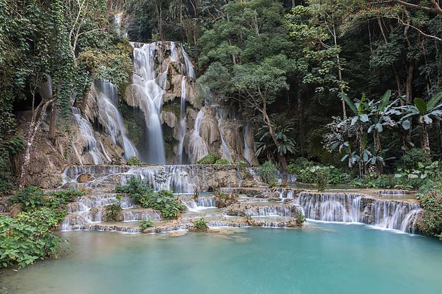 Khouang Si waterfalls-Vietnam Laos tours