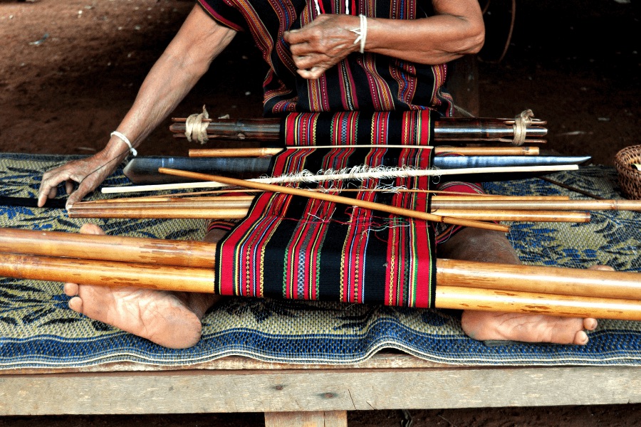 Vietnam Laos Tours - laos textile - indochina tours
