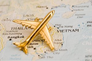 flying map - difficult Vietnam visa