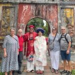 Group in Hue, Vietnam go with Indochina tour