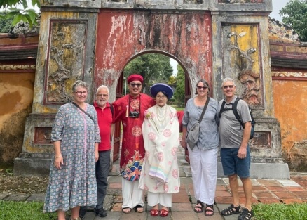 Group in Hue, Vietnam go with Indochina tour