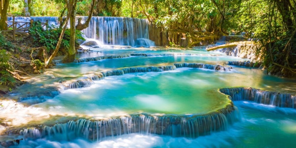 Kuang Si Waterfall - north vietnam and laos itinerary