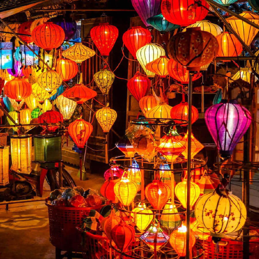 hoi an night market in indochina tour travel