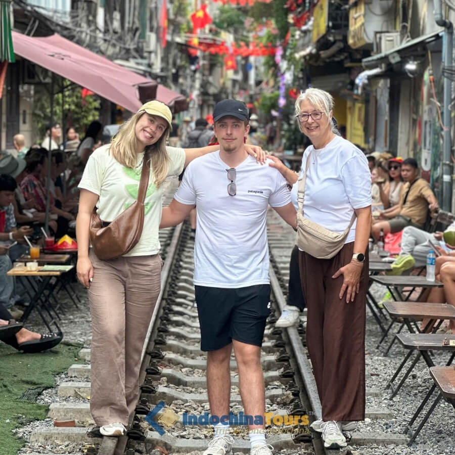 Happy Customer in Hanoi with Our Best Indochina Set Departure Tour