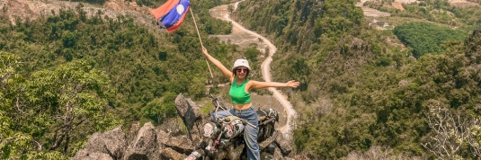 Breathtaking view at Nam Xay Viewpoint during Indochina tours in Laos